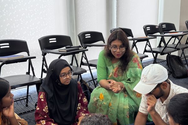 Sadia leads a mental health group for youth
