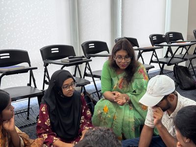 Sadia leads a mental health group for youth