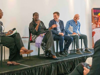 A panel discussion with leaders from BRAC International, Mastercard Foundation, Co-Impact, and Innovations for Poverty Action at BRAC's 2026 event alongside UNGA, Collaborative Action: Scaling Proven Development Solutions