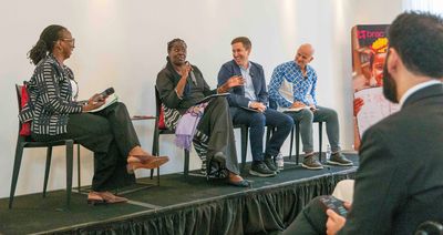A panel discussion with leaders from BRAC International, Mastercard Foundation, Co-Impact, and Innovations for Poverty Action at BRAC's 2026 event alongside UNGA, Collaborative Action: Scaling Proven Development Solutions