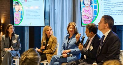 BRAC Executive Director, Asif Saleh, speaks with other global leaders during UNGA week 2024.