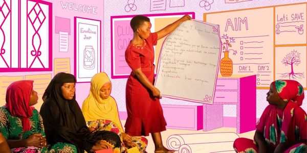 Young women meet in an AIM club. Youth empowerment girls empowerment women girls youth