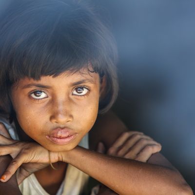 Girl in Rohingya refugee camps