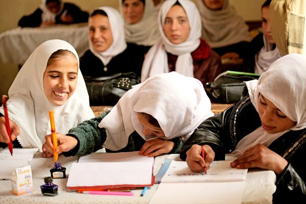 A classroom at Jabul Sheraj’s government primary school in Afghanistan.