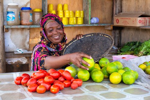 Women selling fruit and vegetables