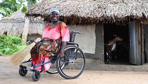 A participant in the disability inclusive graduation programme, Uganda