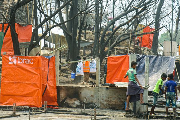 Walking through the remains of the Balukhali Rohingya camp - Header Image