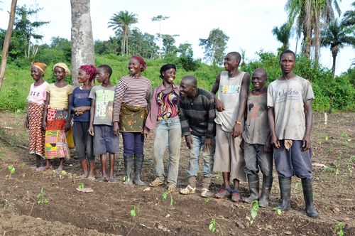 Liberia farmers - group - climate