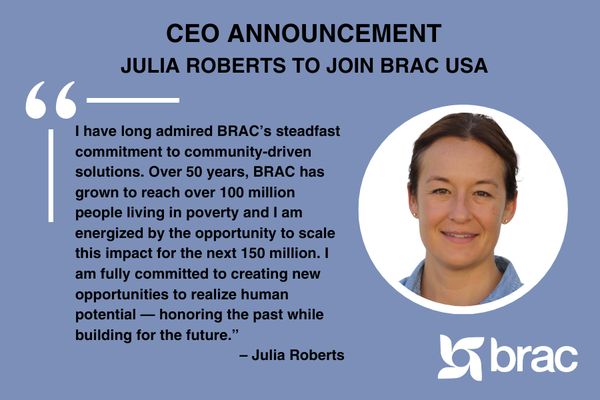 BRAC USA appoints Julia Roberts as new CEO - Header Image