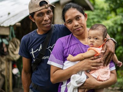 Couple with baby