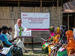 Farmers attend a training about artificial insemination for their herds