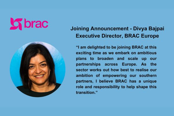 Divya Bajpai to join BRAC as Executive Director in Europe - Header Image