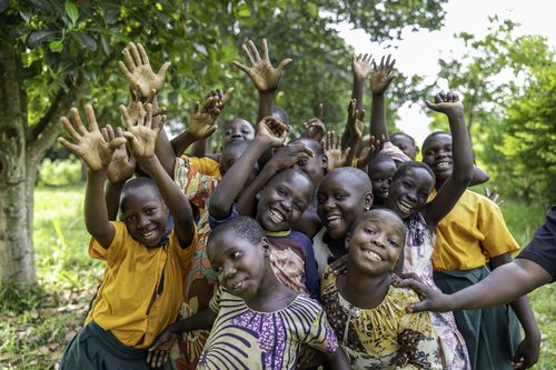 A group of Uganda youth posing for a picture